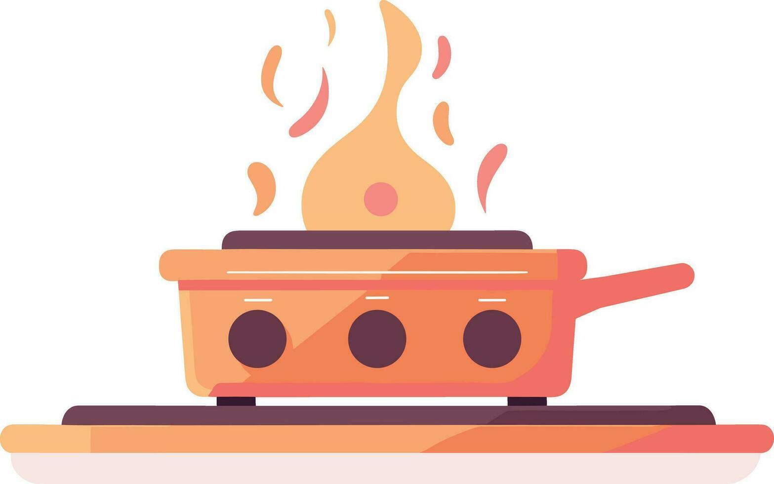 mano dibujado horno o pan en un restaurante en plano estilo vector