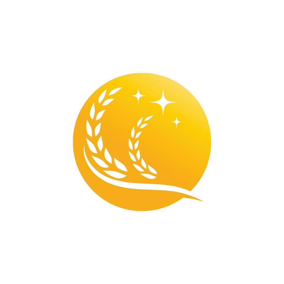 Wheat Logo template vector illustration design