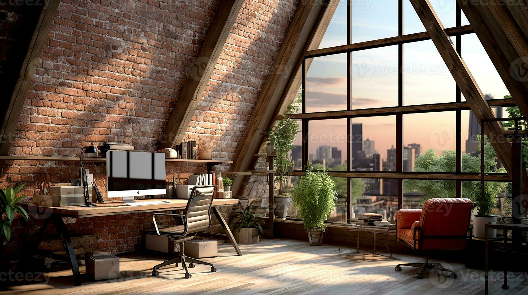 AI generated Colorful fireworks with bokeh lights. Background with copy space for celebration and anniversary concept. Generative AI photo