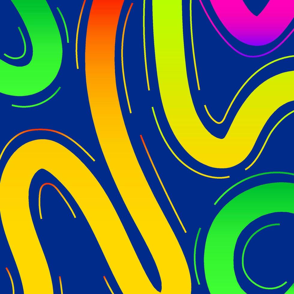 Banner abstract line neon color style for social media post vector