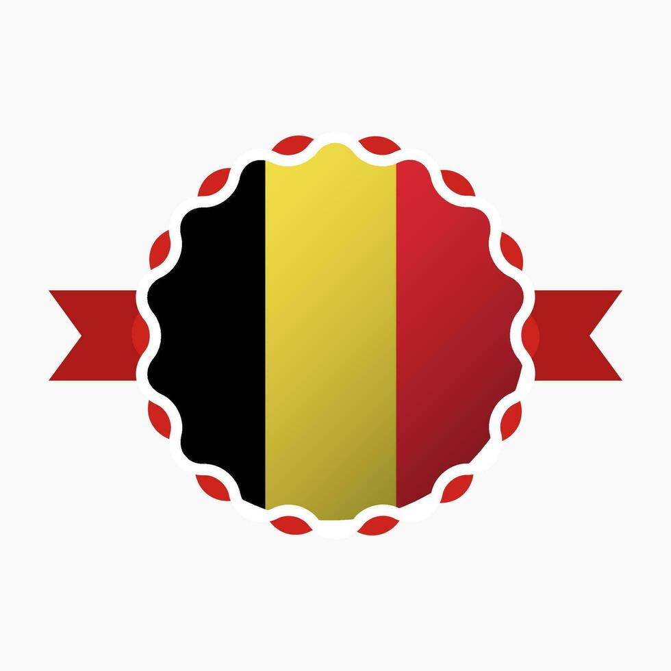 creativo Bélgica bandera emblema Insignia vector