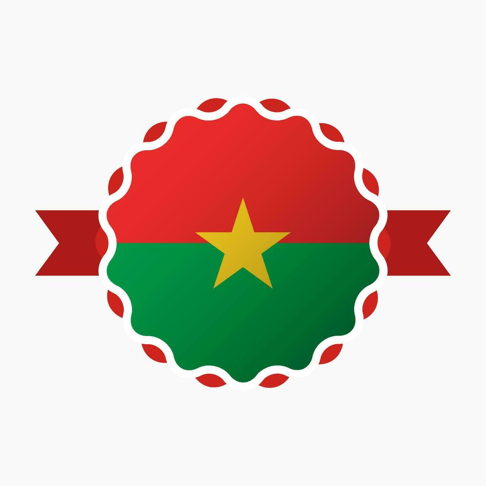 creativo burkina faso bandera emblema Insignia vector