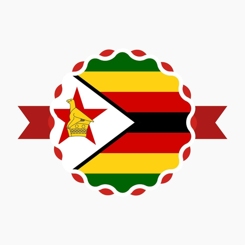 Creative Zimbabwe Flag Emblem Badge 35090993 Vector Art at Vecteezy