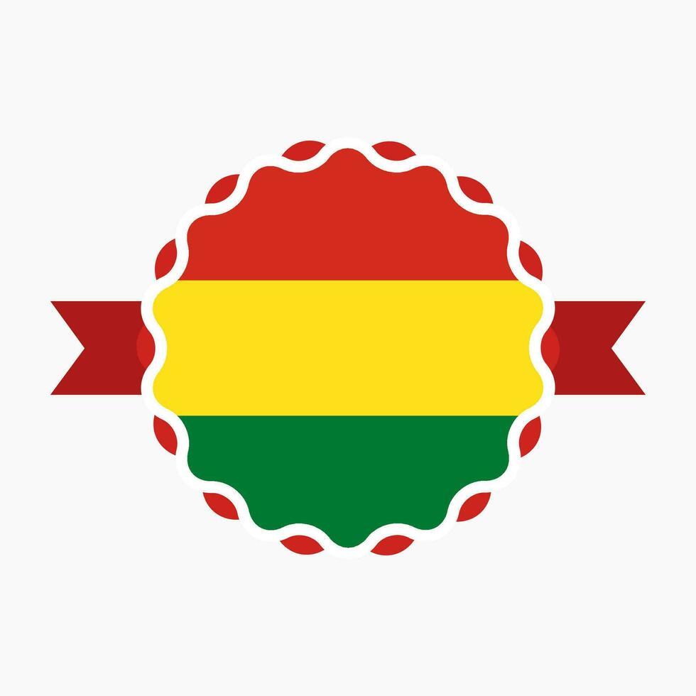 Creative Bolivia Flag Emblem Badge vector