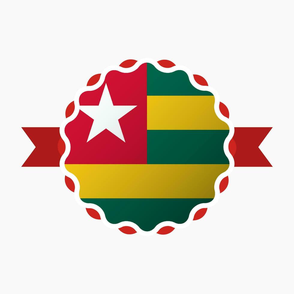 Creative Togo Flag Emblem Badge vector