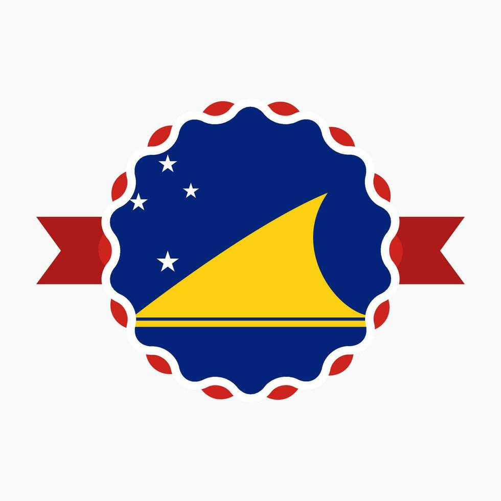 Creative Tokelau Flag Emblem Badge vector