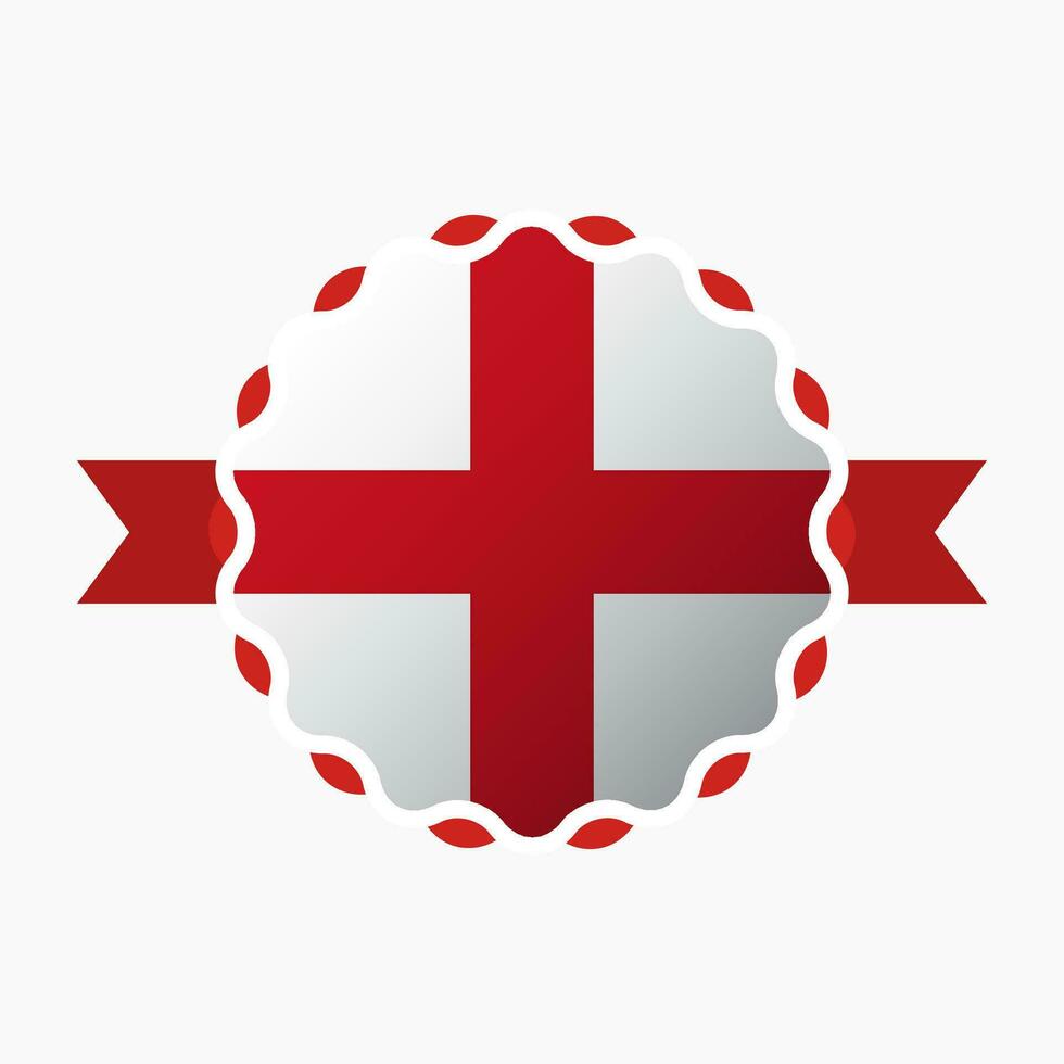 Creative England Flag Emblem Badge vector