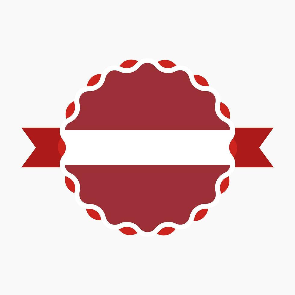 Creative Latvia Flag Emblem Badge vector