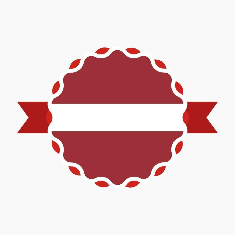 Creative Latvia Flag Emblem Badge vector