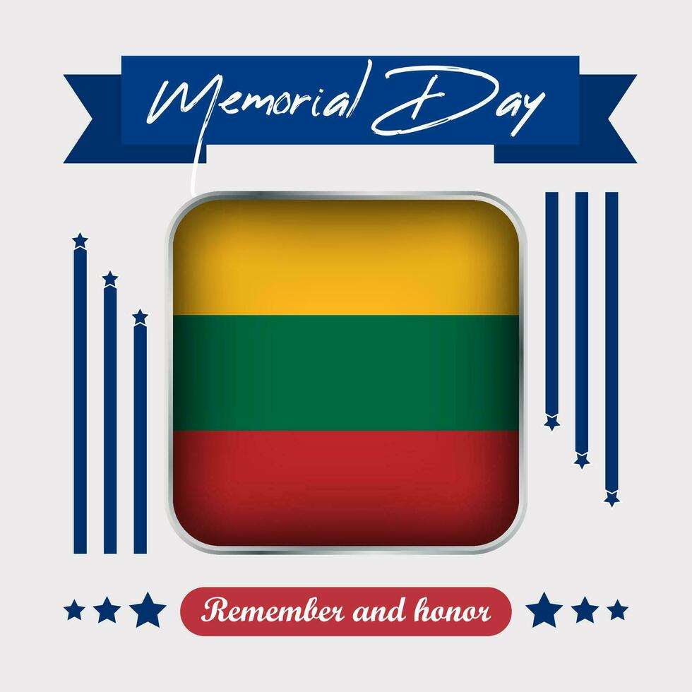 Lithuania Memorial Day Vector Illustration