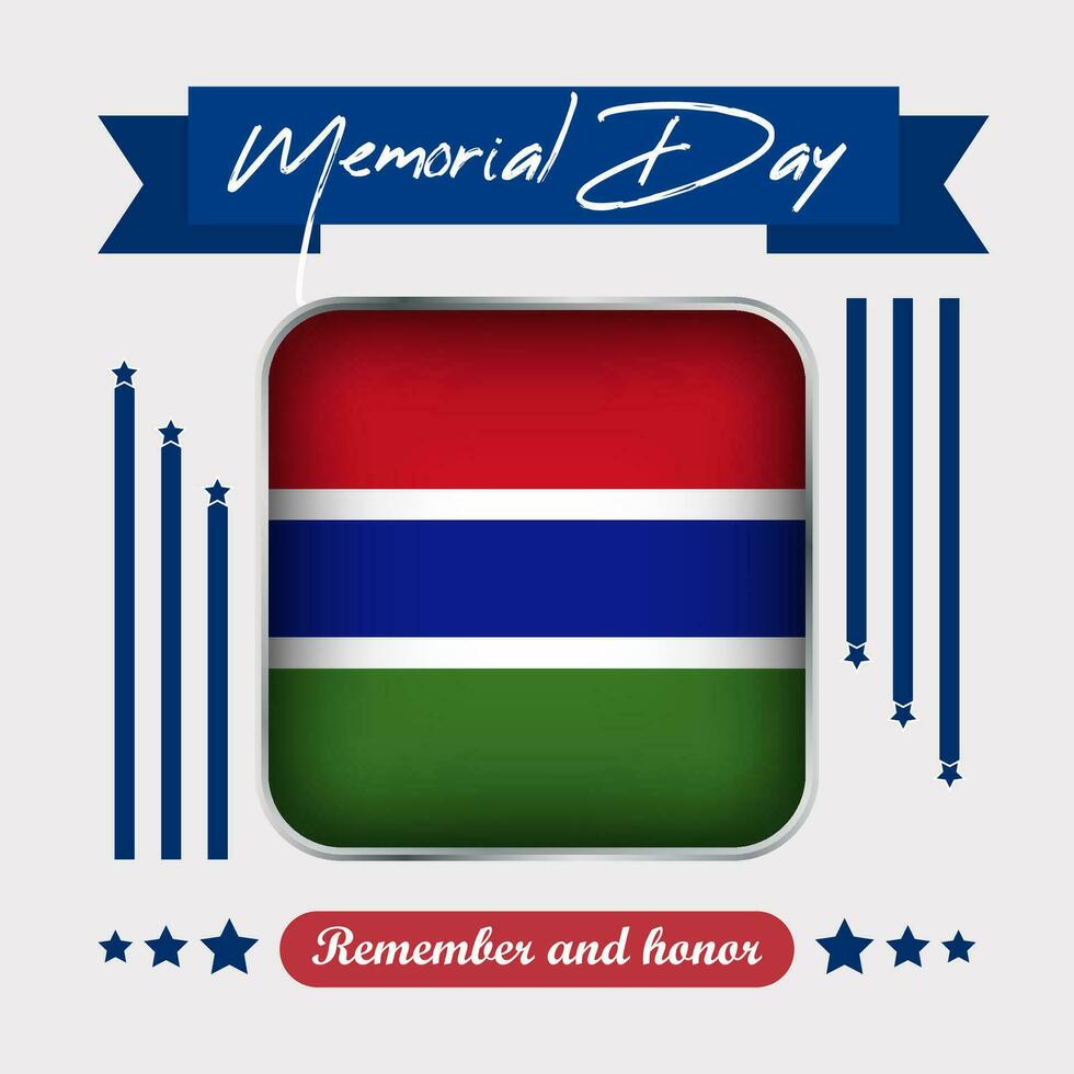 Gambia Memorial Day Vector Illustration