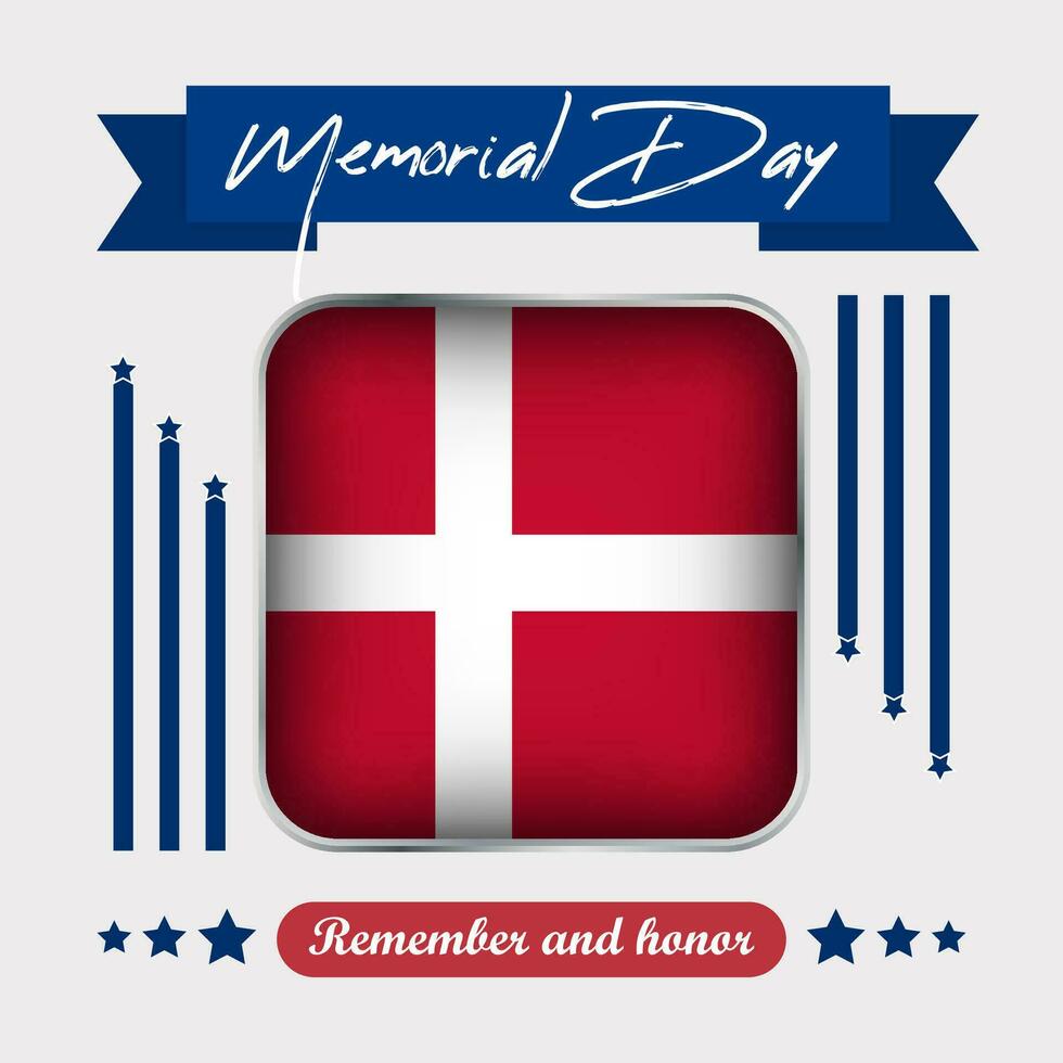 Denmark Memorial Day Vector Illustration