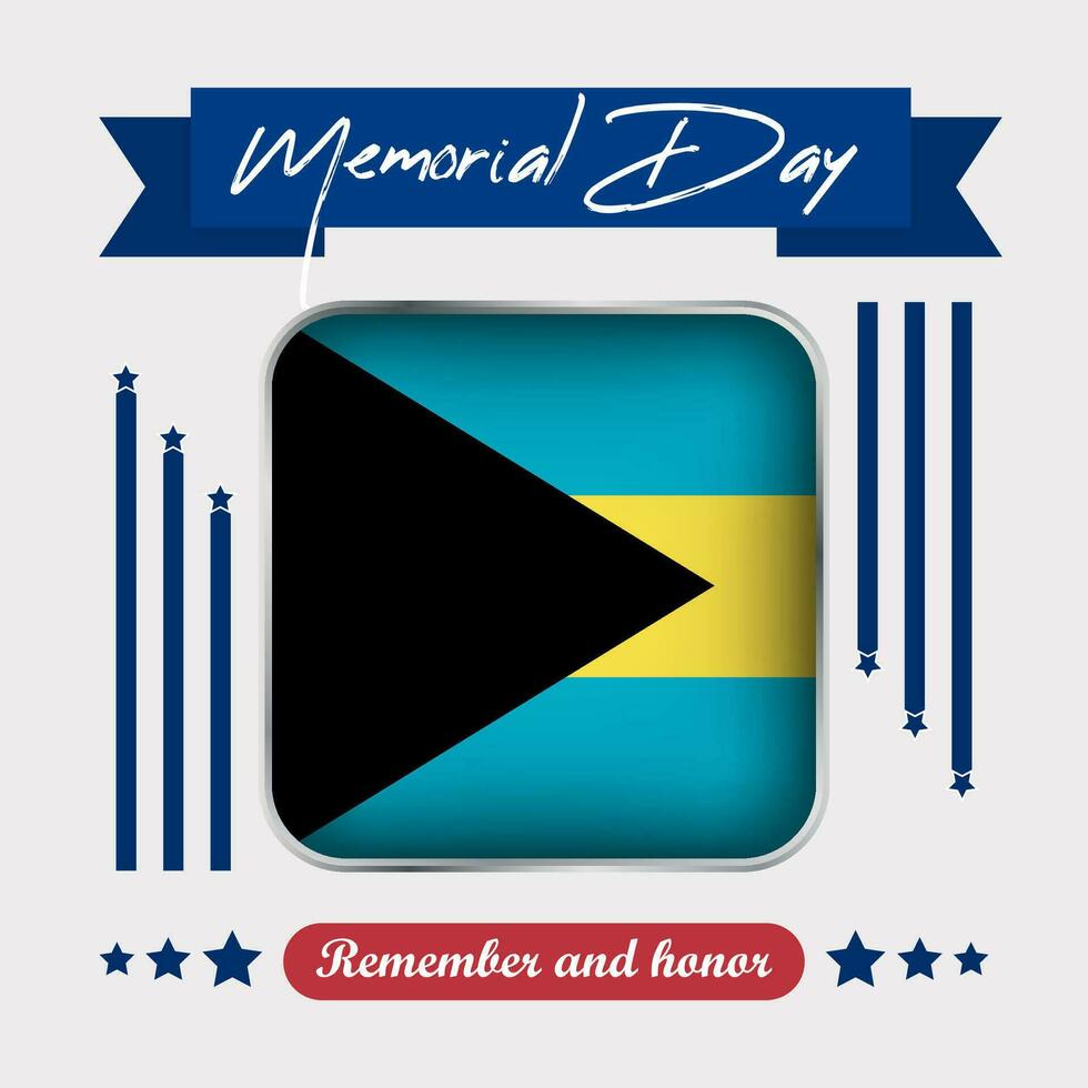 Bahamas Memorial Day Vector Illustration
