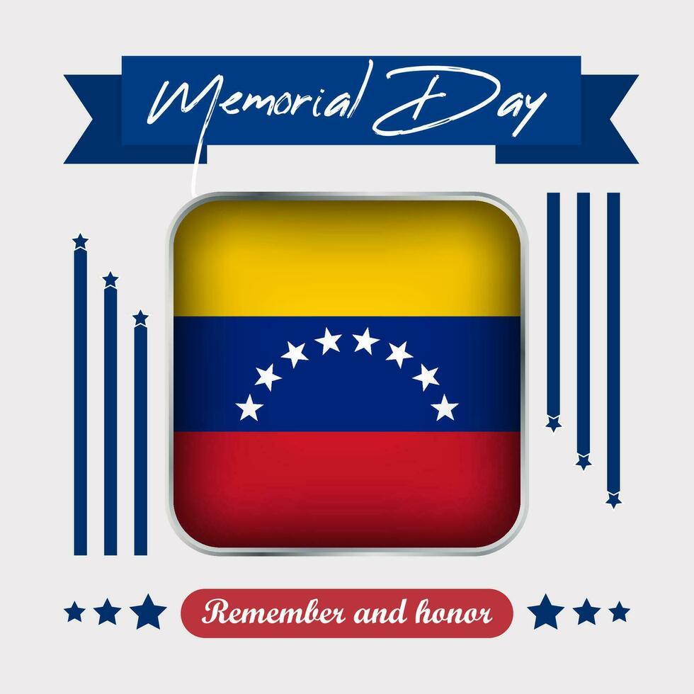 Venezuela Memorial Day Vector Illustration