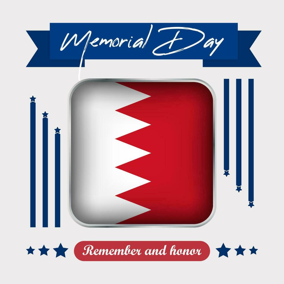 Bahrain Memorial Day Vector Illustration