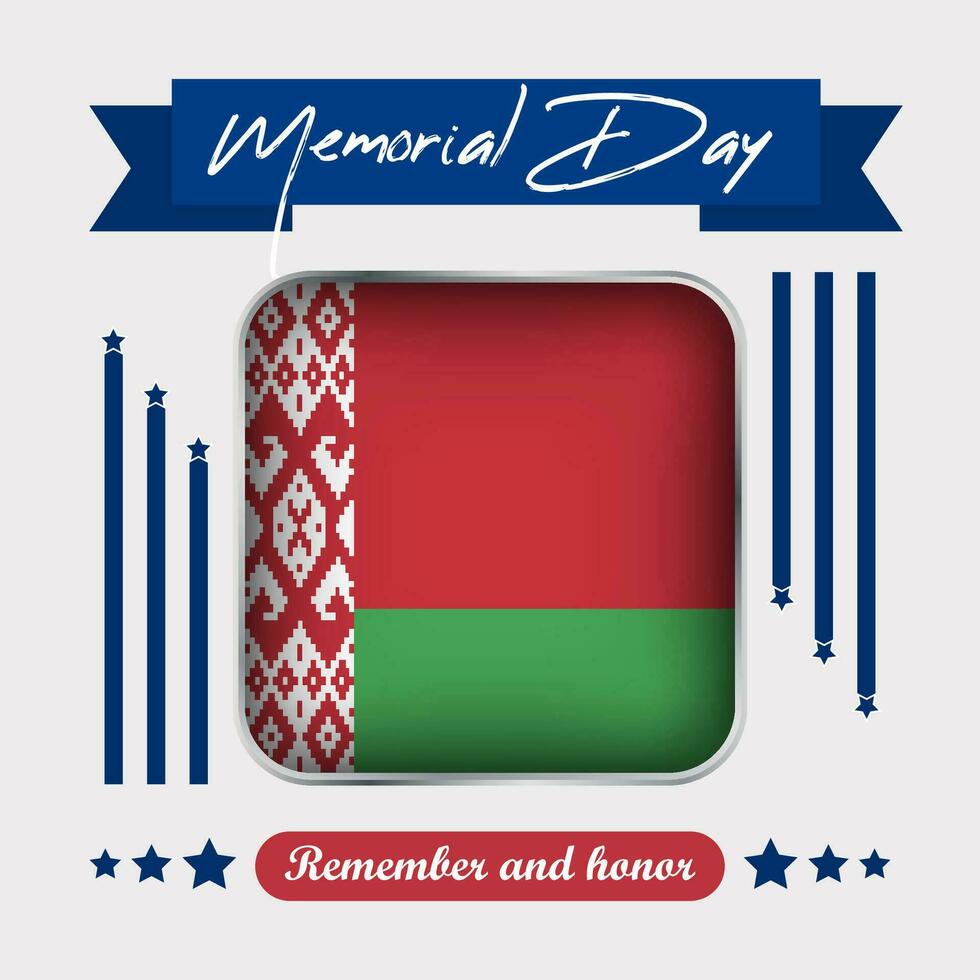 Belarus Memorial Day Vector Illustration