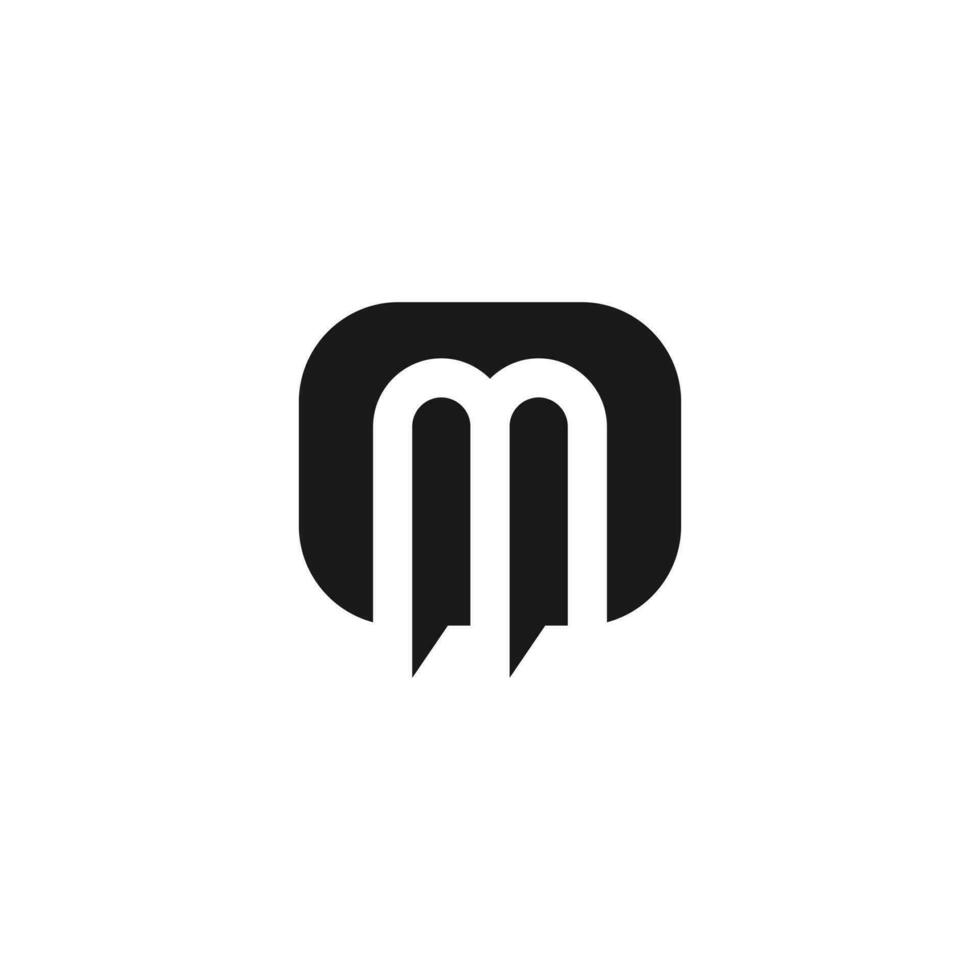 abstract initial letter M logo template for company vector