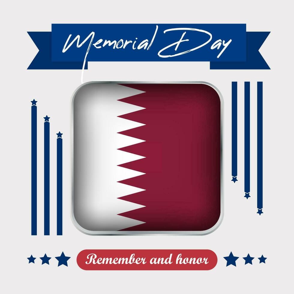 Qatar Memorial Day Vector Illustration