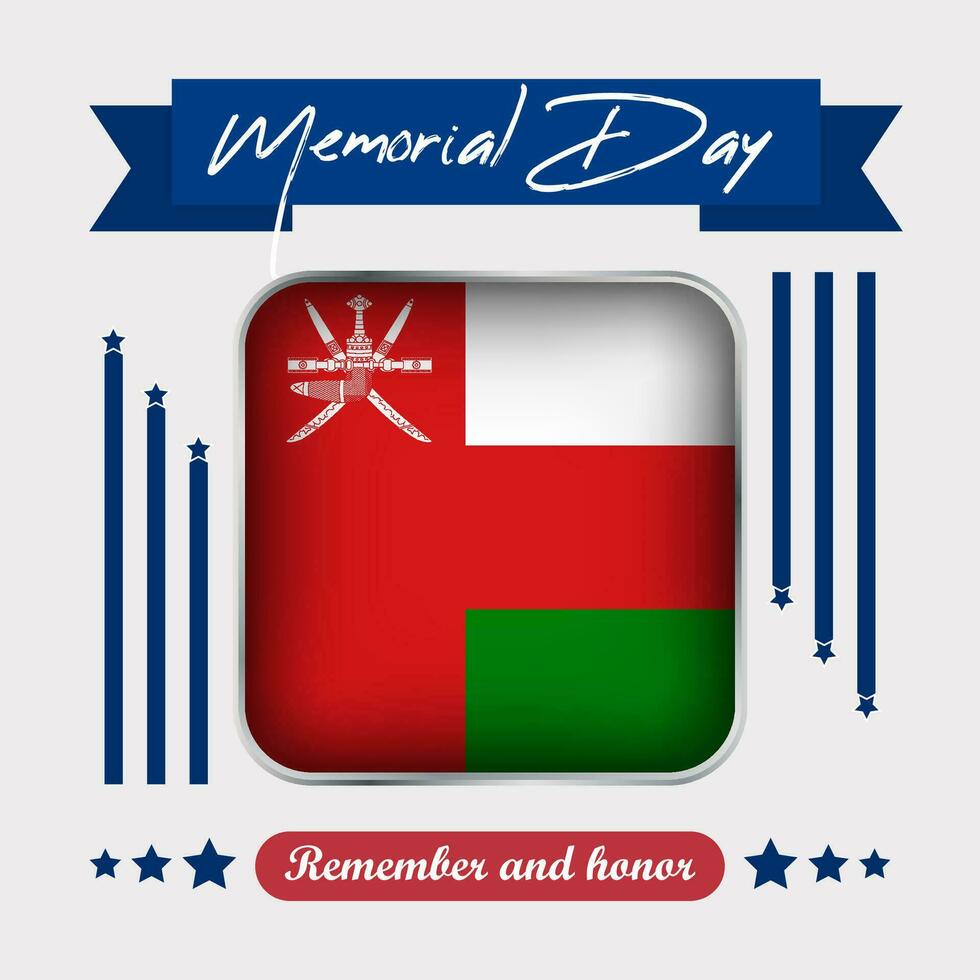 Oman Memorial Day Vector Illustration