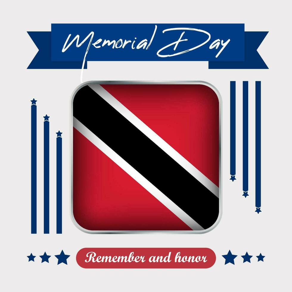 trinidad y tobago monumento día vector ilustración