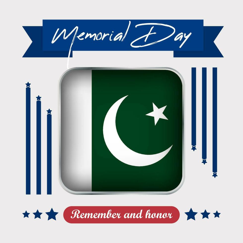 Pakistan Memorial Day Vector Illustration