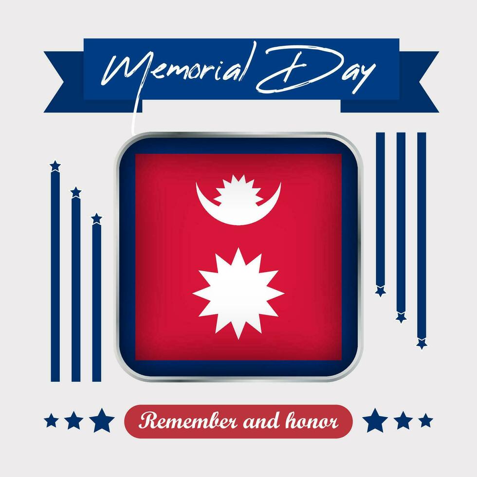 Nepal Memorial Day Vector Illustration