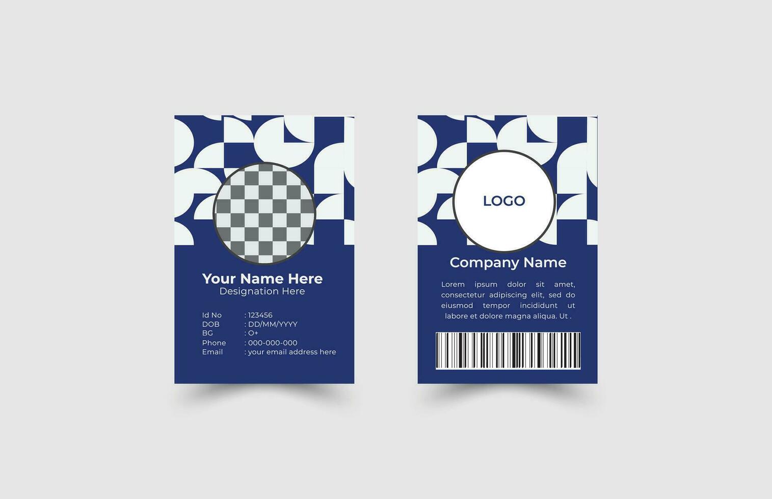 Corporate ID Card Design Template vector