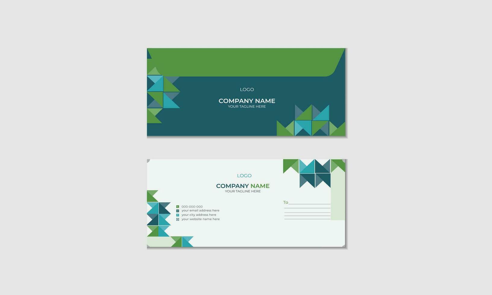 modern business envelop design template vector