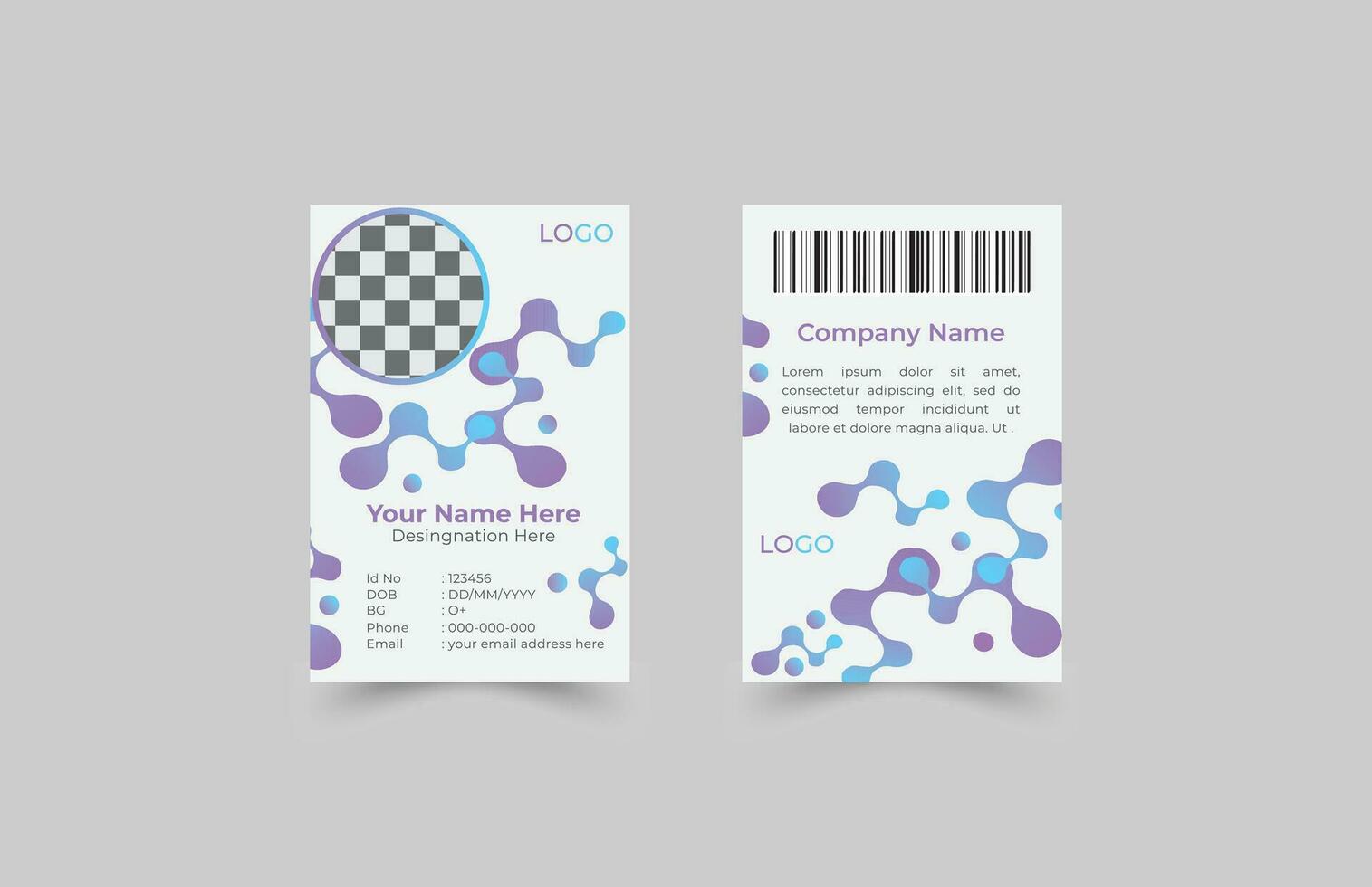 Modern business id card template design vector