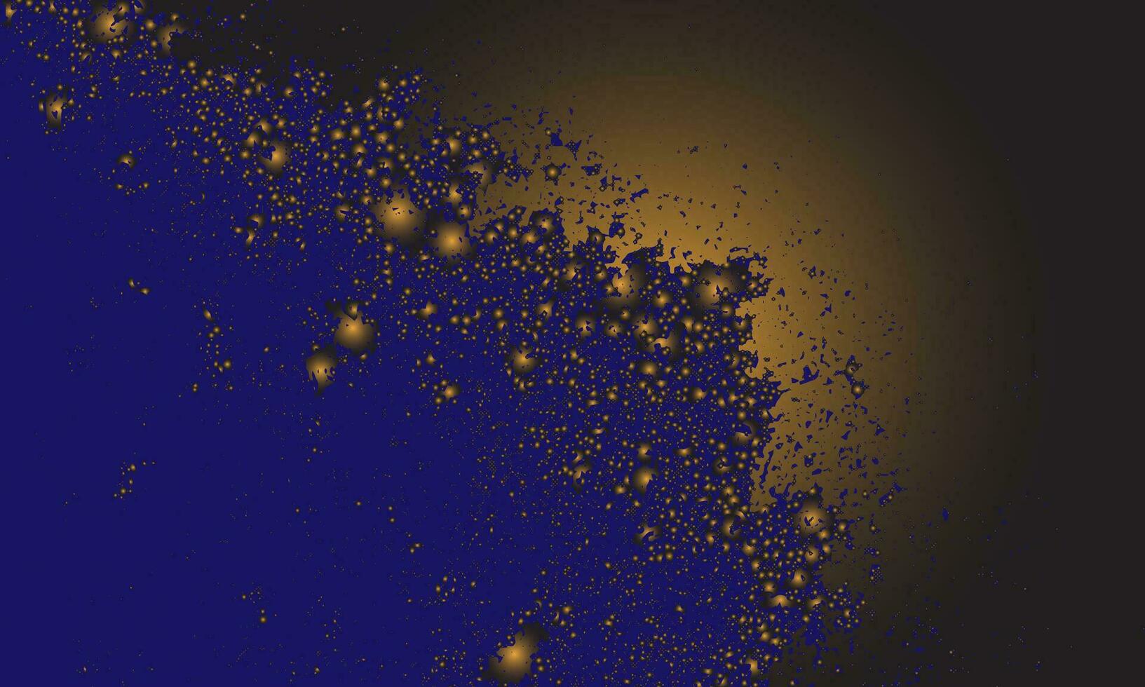 a blue and gold background with many stars vector