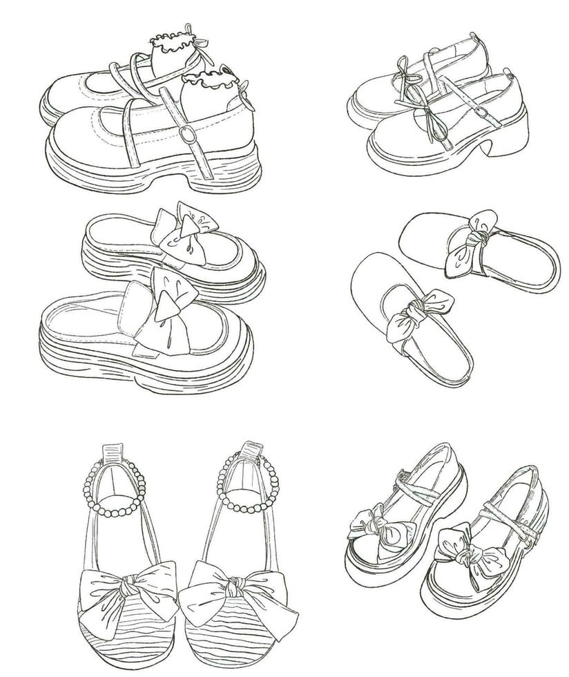 Artwork art line colorful shoes illustration painting board vector