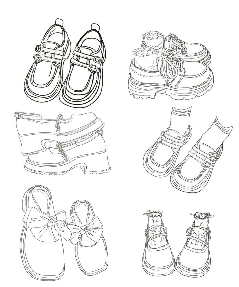 Artwork art line colorful shoes illustration painting board vector