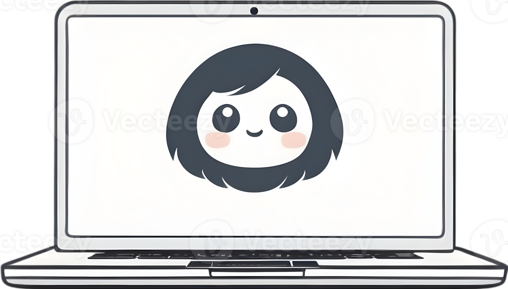 AI generated a laptop with a colorful screen ai generative png