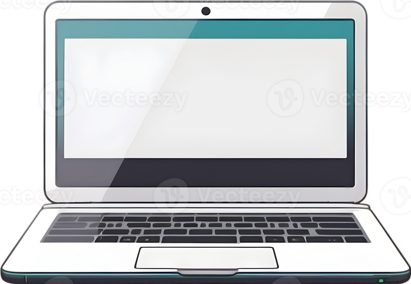 AI generated a laptop with a colorful screen ai generative png