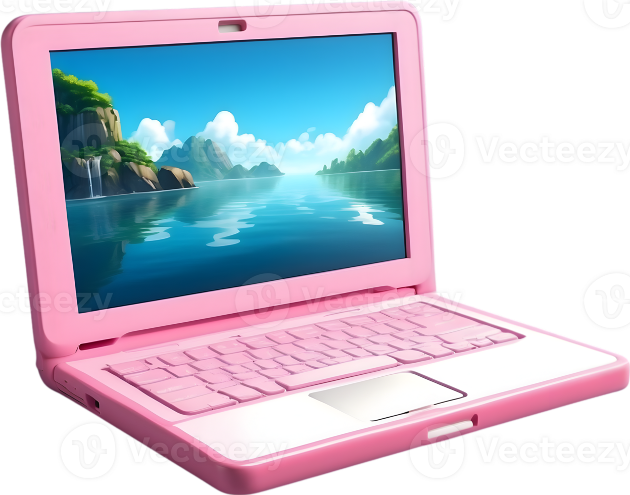 AI generated a laptop with a colorful screen ai generative png
