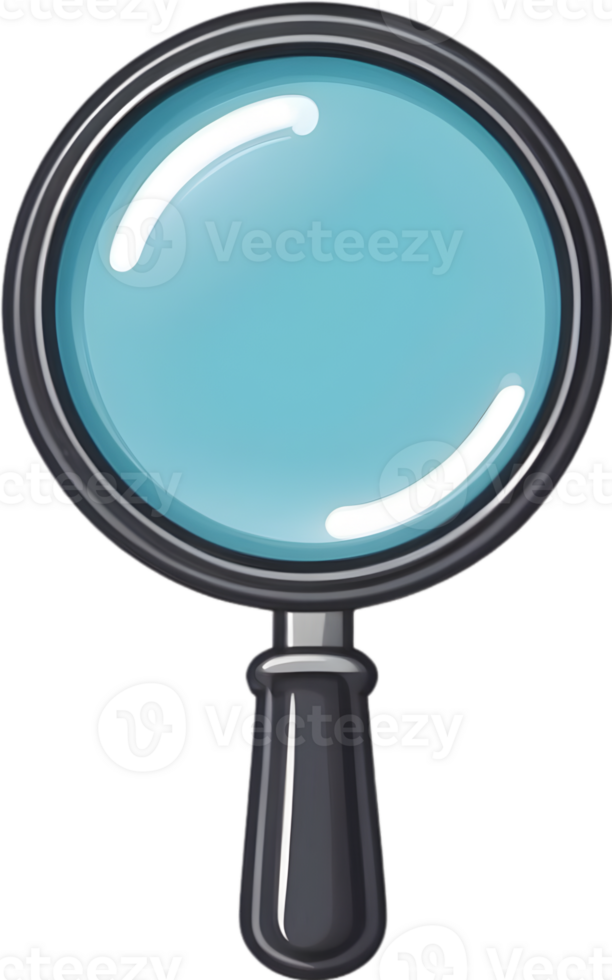 AI generated magnifying glass cartoon character ai generative png
