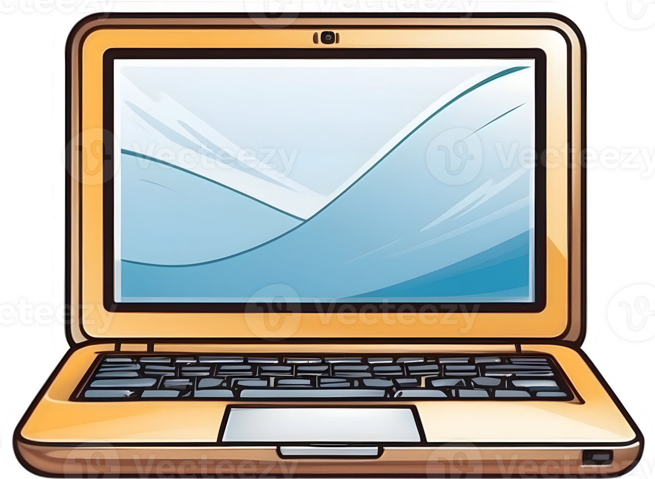 AI generated a laptop with ai generative png