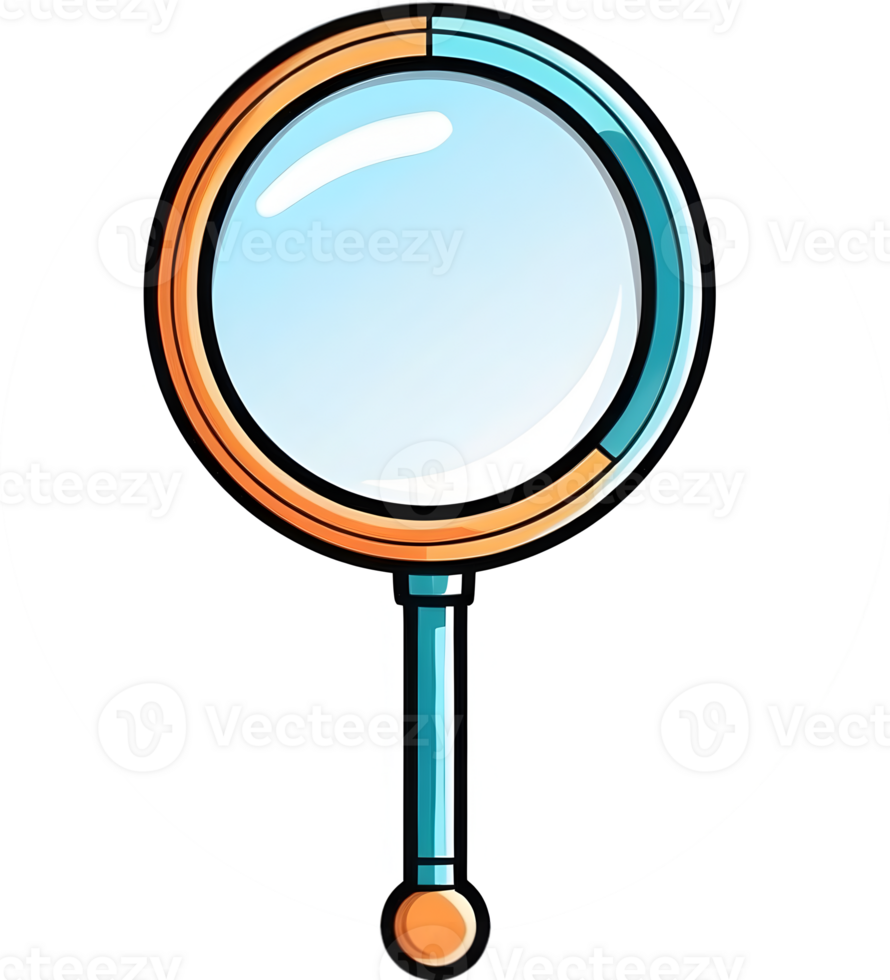 AI generated magnifying glass clipart ai generative png