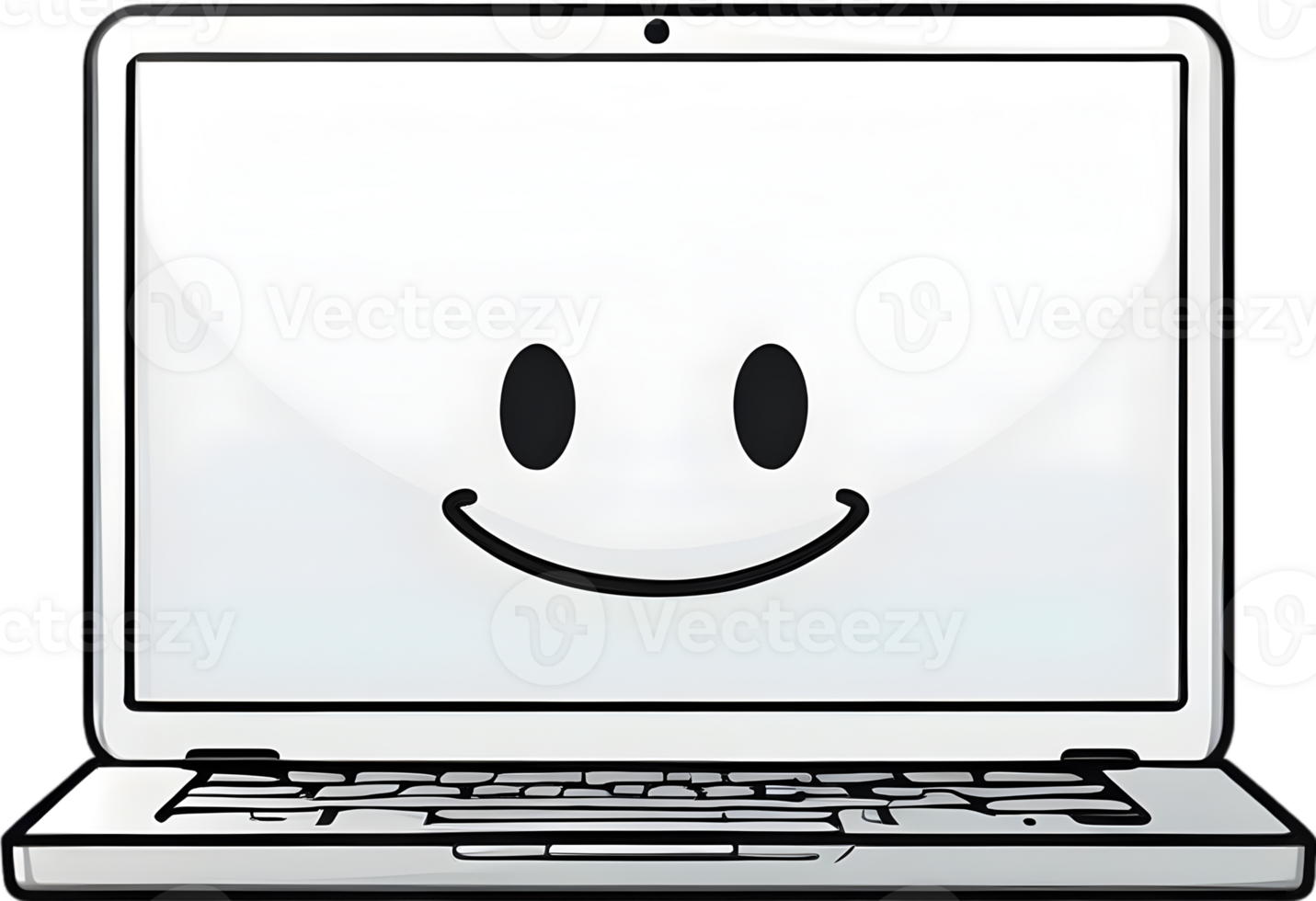 AI generated a laptop with ai generative png