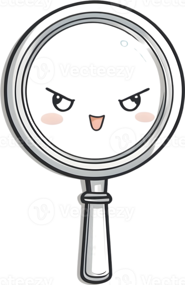AI generated magnifying glass clipart ai generative png