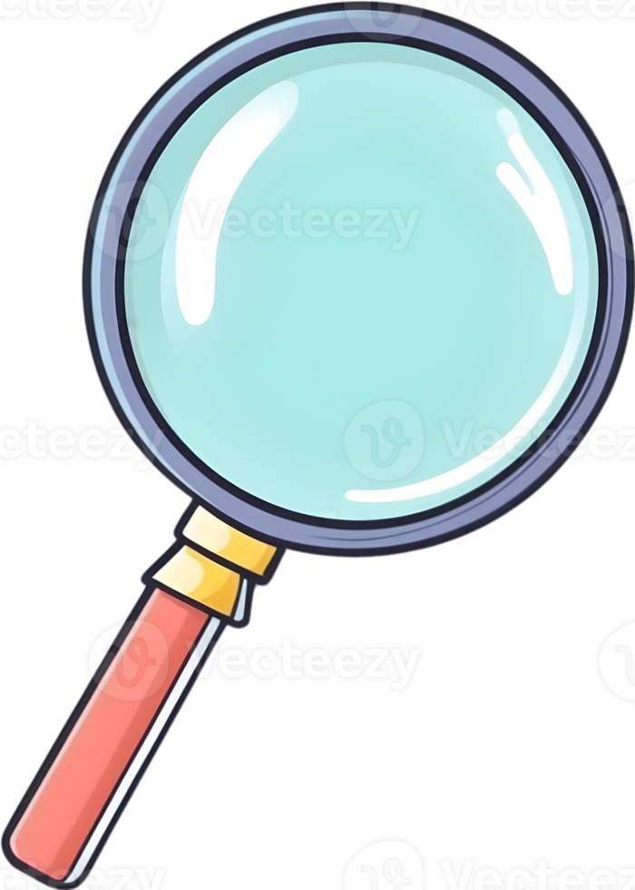 AI generated magnifying glass clipart ai generative png