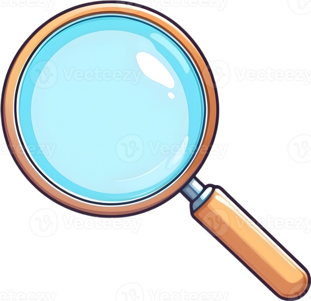 AI generated magnifying glass clipart ai generative png