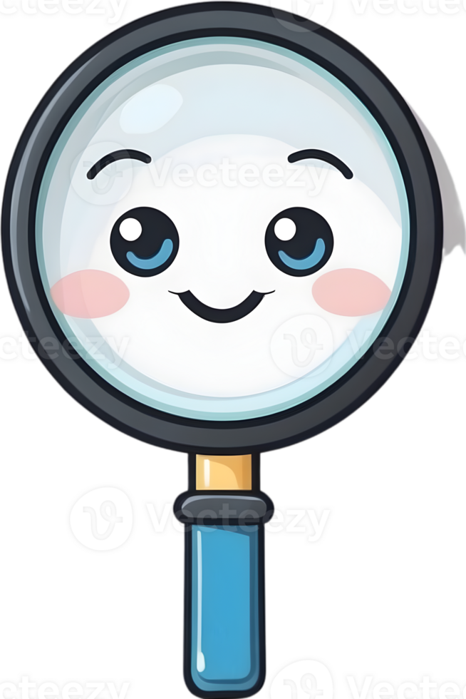AI generated magnifying glass clipart ai generative png