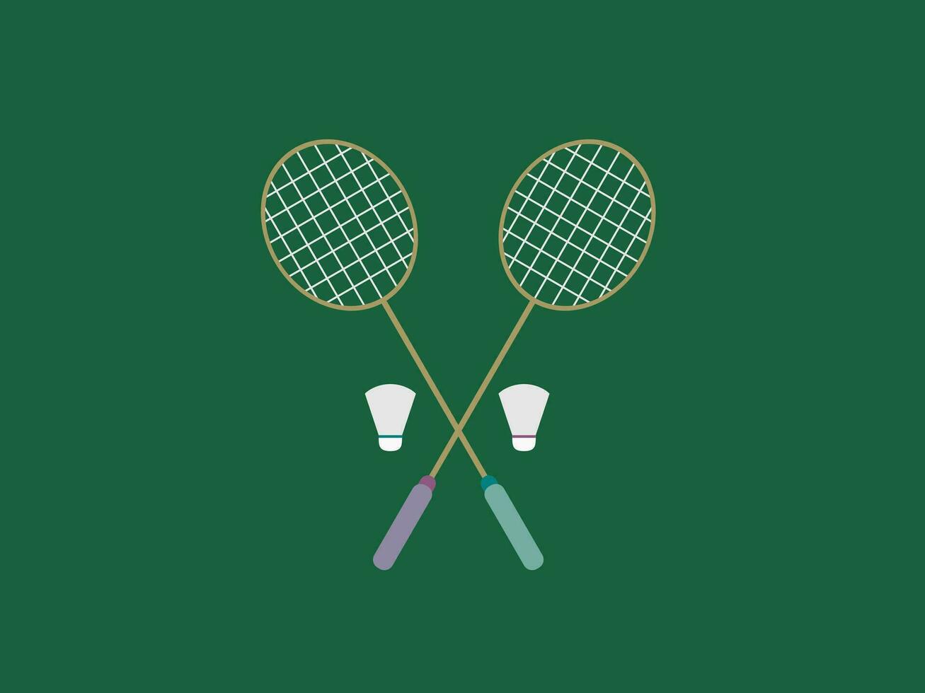 flat design badminton vector illustration