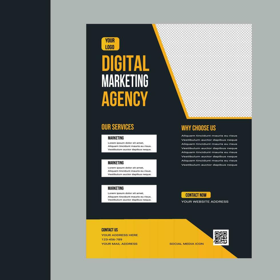 Editable Flyer Template vector