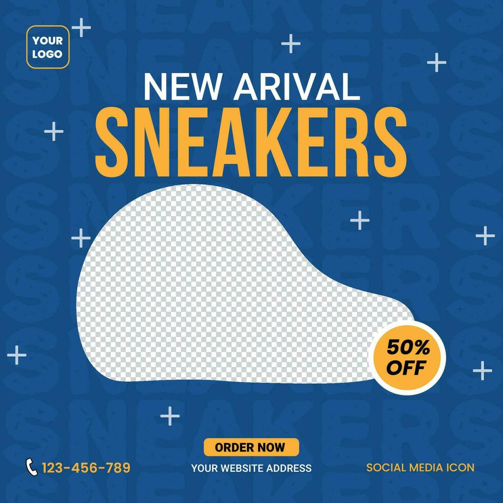 Shoe Social Media Post Design Template vector