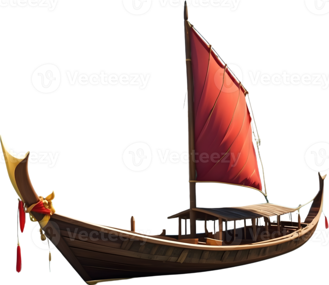 AI generated Thai Boat Style png