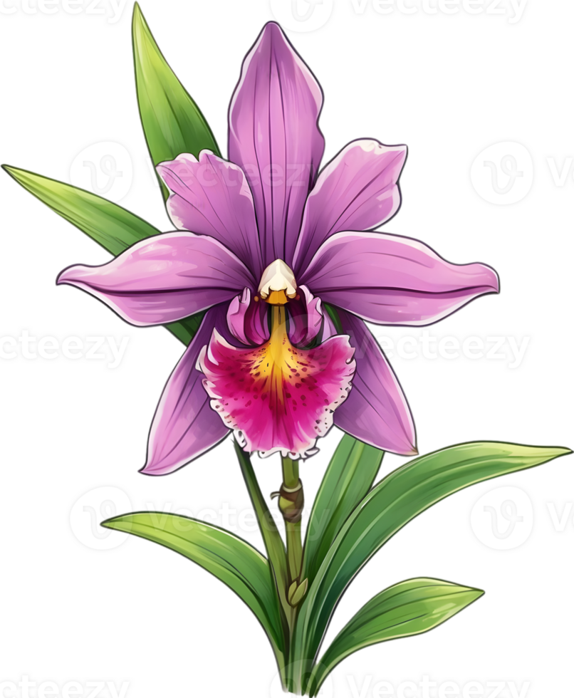 AI generated Thai Orchid Icon png