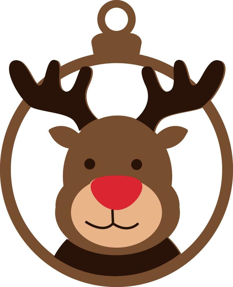 Christmas Tree Toy, Deer Ornament vector