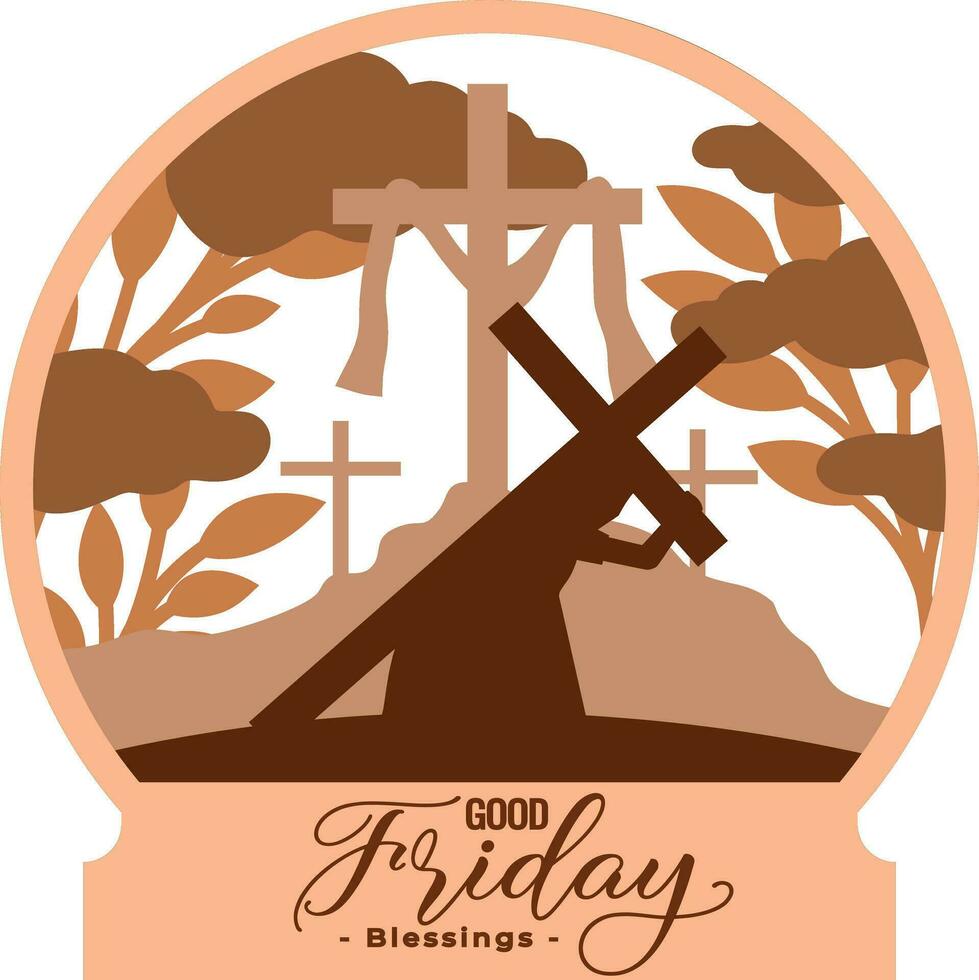 good friday blessing home decoration vector